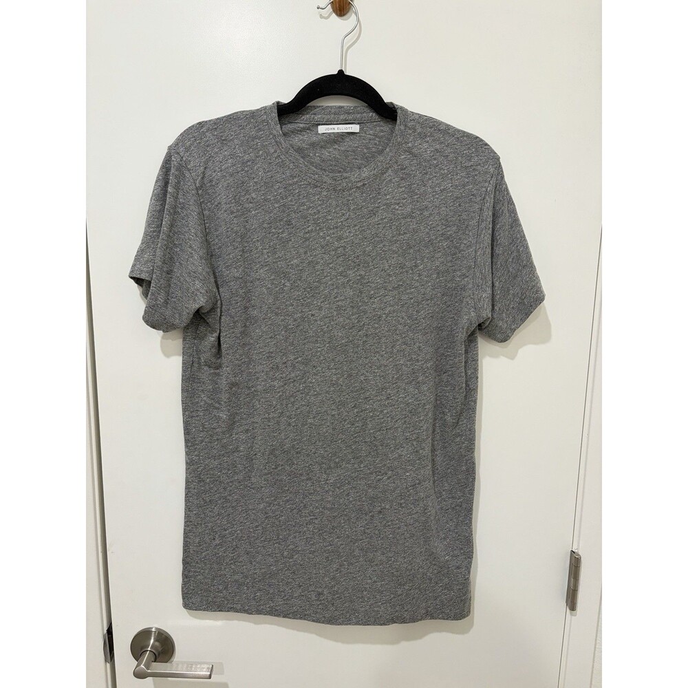 John Elliott T-Shirt Mens 2 Heathered Gray Tee USA Made
